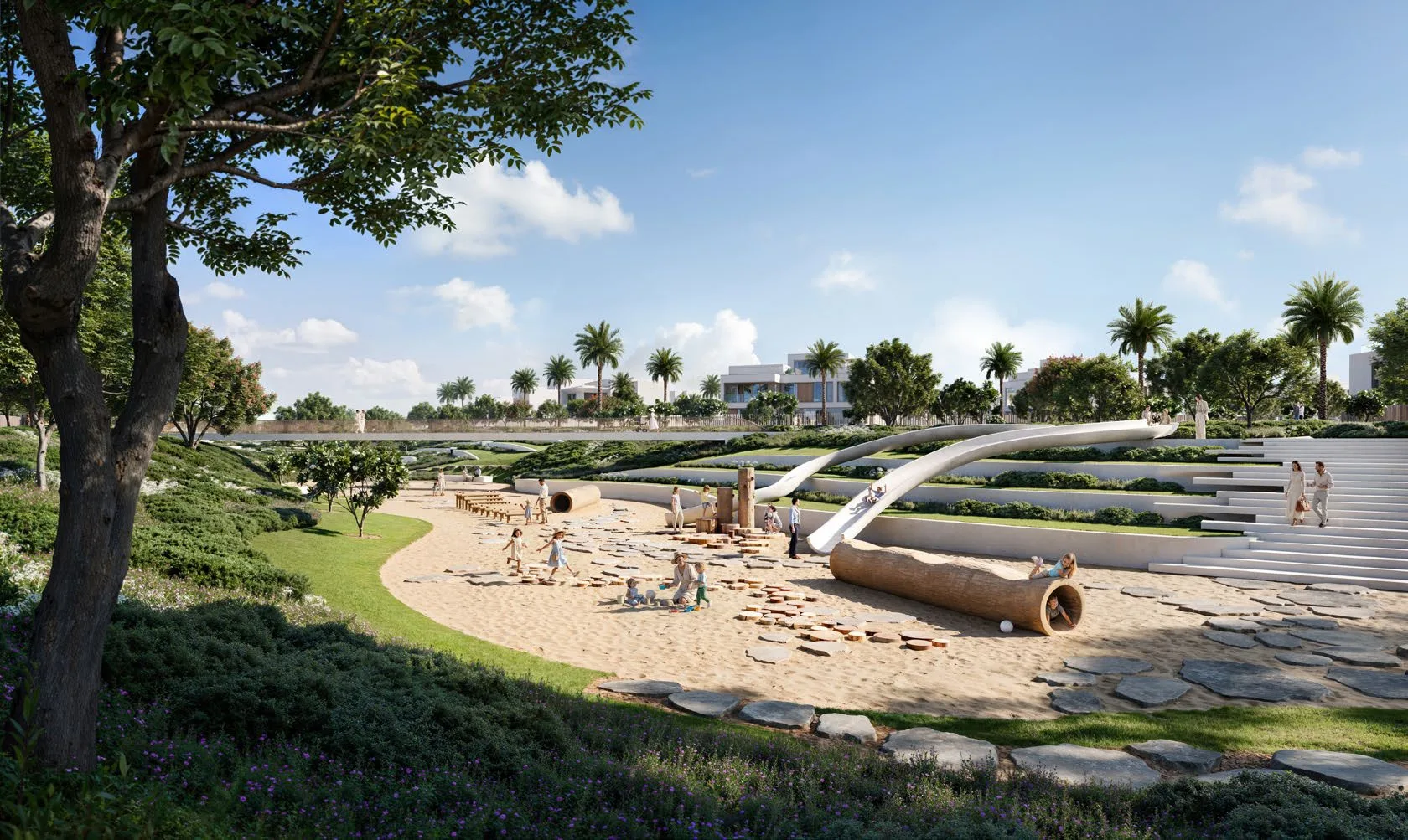 Dining in the landscape at Lunaya
